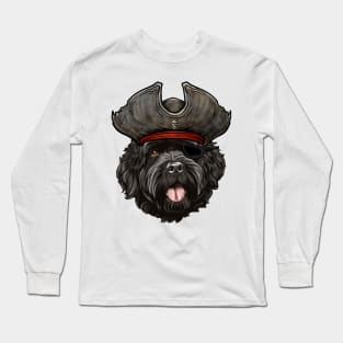 Funny Pirate Bouvier des Flandres Dog Long Sleeve T-Shirt